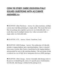 CDW 110 STUDY GUIDE 2025/2026 FULLY SOLVED QUESTIONS WITH ACCURATE ANSWERS A+