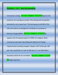 Infantry ALC Marksmanship Study Guide: Key Concepts and Weapon Handling