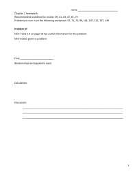 Chemistry Homework Problems: Chapter 1 Review