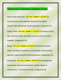 Diamond Grading Terminology: Exam Prep