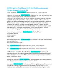 CNPR Practice Final Exam 2025: Verified Questions and Answers