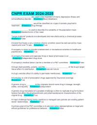 CNPR Exam 2024-2025: Key Concepts and Answers