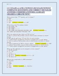 CCT Exam Questions and Answers 2025: Networking Essentials