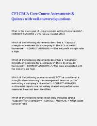 Business and Finance Quiz with Answered Questions
