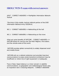 WIN-T and SATCOM Exam Questions and Answers