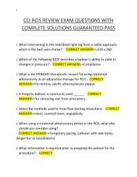 CCI RCIS REVIEW EXAM QUESTIONS WITH COMPLETE SOLUTIONS GUARANTEED PASS 2025-2026