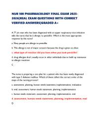 Pharmacology Final Exam Questions and Answers 2025-2026