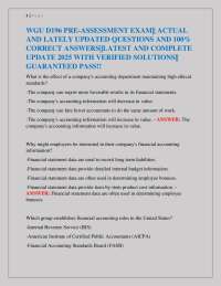 WGU D196 PRE-ASSESSMENT EXAM|| ACTUAL AND LATELY UPDATED QUESTIONS AND 100% ANSWERS