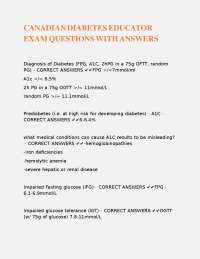 Canadian Diabetes Educator Exam Q&A: Comprehensive Review