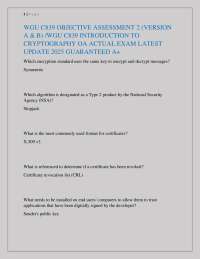Cryptography Exam Questions and Answers: Objective Assessment