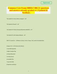 Common Core Exam SBOLC 006-21: Graded Questions and Answers