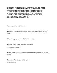 BIOTECHNOLOGICAL INSTRUMENTS AND TECHNIQUES EXAMPREP LATEST 2026 COMPLETE QUESTIONS AND VE