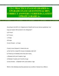 CLC Practice Exam #5: Lactation Consultant Certification Questions