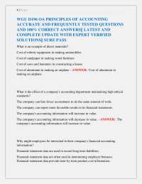 Principles of Accounting: Practice Questions and Answers