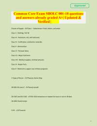 Common Core Exam SBOLC 001-18: Questions and Answers