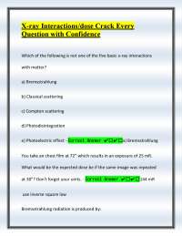 X-Ray Interactions and Dose: Practice Questions
