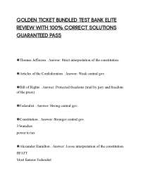 GOLDEN TICKET BUNDLED TEST BANK ELITE REVIEW WITH 100% CORRECT SOLUTIONS GUARANTEED PASS