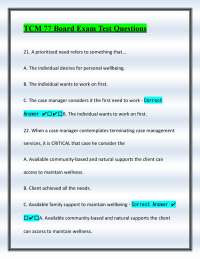 TCM Board Exam Practice Questions: Case Management