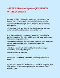 Immune System: Questions and Answers for Entrance Exam Preparation