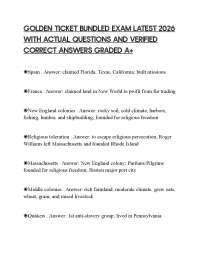 GOLDEN TICKET BUNDLED EXAM LATEST 2026 WITH ACTUAL QUESTIONS AND VERIFIED CORRECT ANSWERS