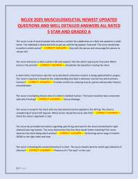 NCLEX Musculoskeletal Exam Questions and Answers
