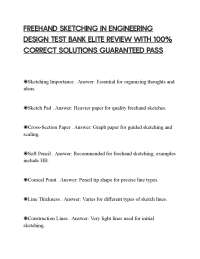 FREEHAND SKETCHING IN ENGINEERING DESIGN TEST BANK ELITE REVIEW WITH 100% CORRECT SOLUTION