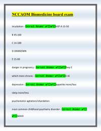 NCCAOM Biomedicine Board Exam Review: Key Concepts and Questions