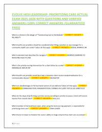 Leadership Exam Questions and Answers 2025-2026