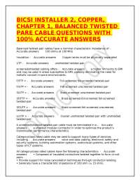BICSI Installer 2 Copper Cable Certification: Practice Questions and Answers