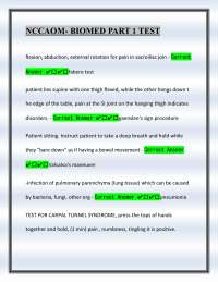 NCCAOM Biomedicine Examination: Key Concepts and Clinical Signs
