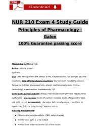 Pharmacology Exam Study Guide: Key Principles and Medications