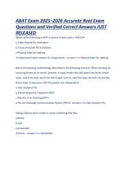 ABAT Exam Practice Questions and Answers 2025-2026