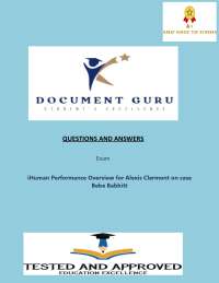 Exam iHuman Performance Overview for Alexis Clermont on case Bebe Babbitt