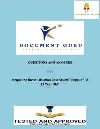 Case Study: Jacqueline Russell - Fatigue and Major Depressive Disorder - Prof. Matthew M. 