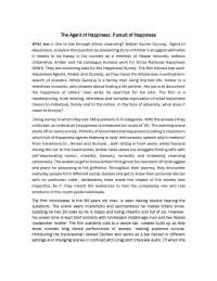Essay The Agent of Happiness: Pursuit of Happiness