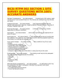 BICSI RTPM 002 Site Survey Questions and Answers