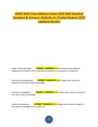 NRNP 6645 Final Midterm Exam: Questions and Answers