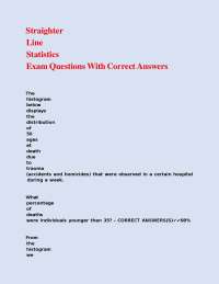 Statistics Exam Questions with Correct Answers