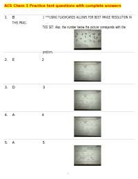 ACS Chemistry 1 Practice Test Questions with Answers