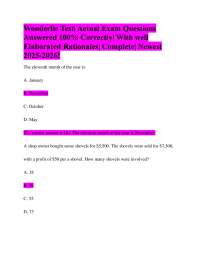 Wonderlic Test: Actual Exam Questions with Elaborated Rationales