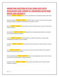 Marketing Midterm Exam 2025: Questions and Answers