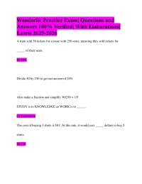 Wonderlic Practice Exam: Questions and Answers 2025-2026