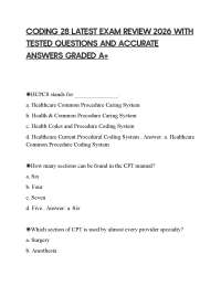 CODING 28 LATEST EXAM REVIEW 2026 WITH TESTED QUESTIONS AND ACCURATE ANSWERS GRADED A+