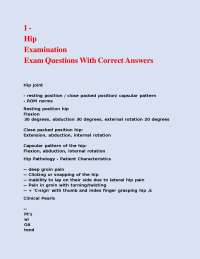 Hip Examination Questions and Answers: A Comprehensive Guide