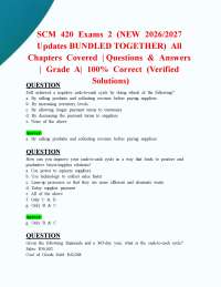 SCM Exam Questions and Answers