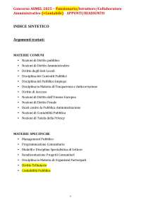 Riassunto - Appunti - ASMEL 2025 - AMMINISTRATIVO