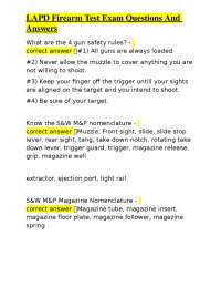 LAPD Firearm Test Exam: Questions and Answers for Law Enforcement Training