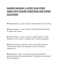DAANCE MODULE 3 LATEST 2026 STUDY GUIDE WITH SOLVED QUESTIONS AND EXPERT SOLUTIONS