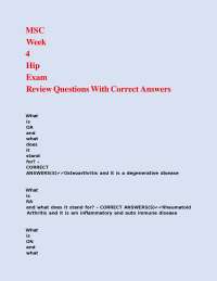 Hip Exam Review: Questions and Answers