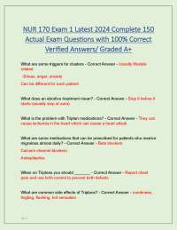 NUR 170 Exam 1 Review: Key Concepts and Answers for Nursing Students